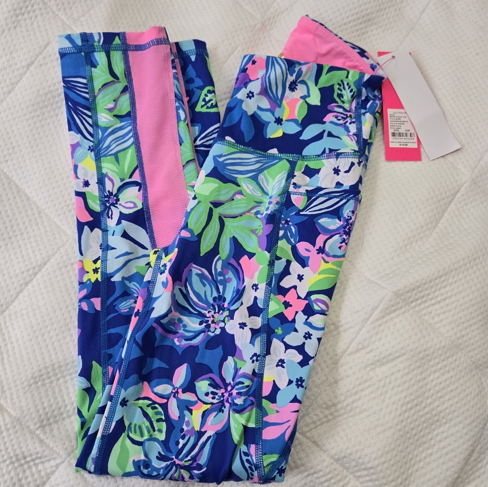 Lilly Pulitzer Vibrant Blue and Pink Leggings